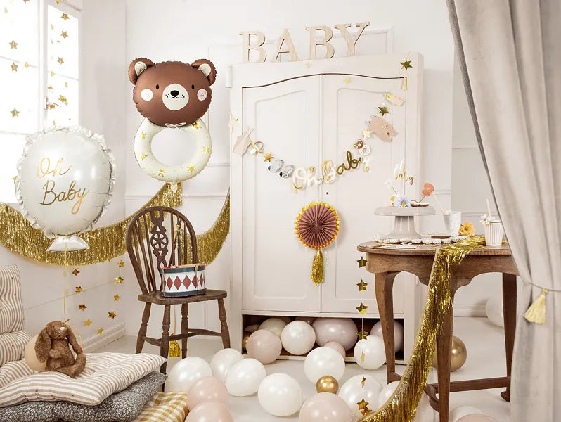 Folienballon Teddybär Rassel, 61x88 cm