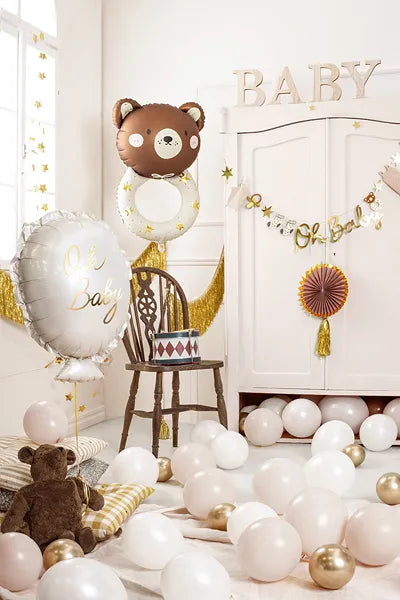 Folienballon Teddybär Rassel, 61x88 cm