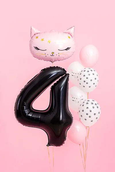 Folienballon Ziffer ''4'', 86cm, schwarz