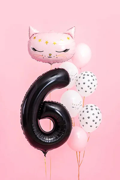 Folienballon Ziffer ''6'', 86cm, schwarz