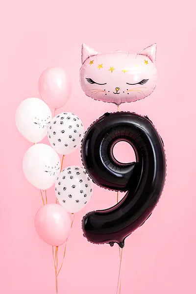 Folienballon Ziffer ''9'', 86cm, schwarz