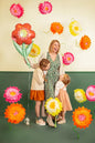 Folien Luftballon Blume Rot
