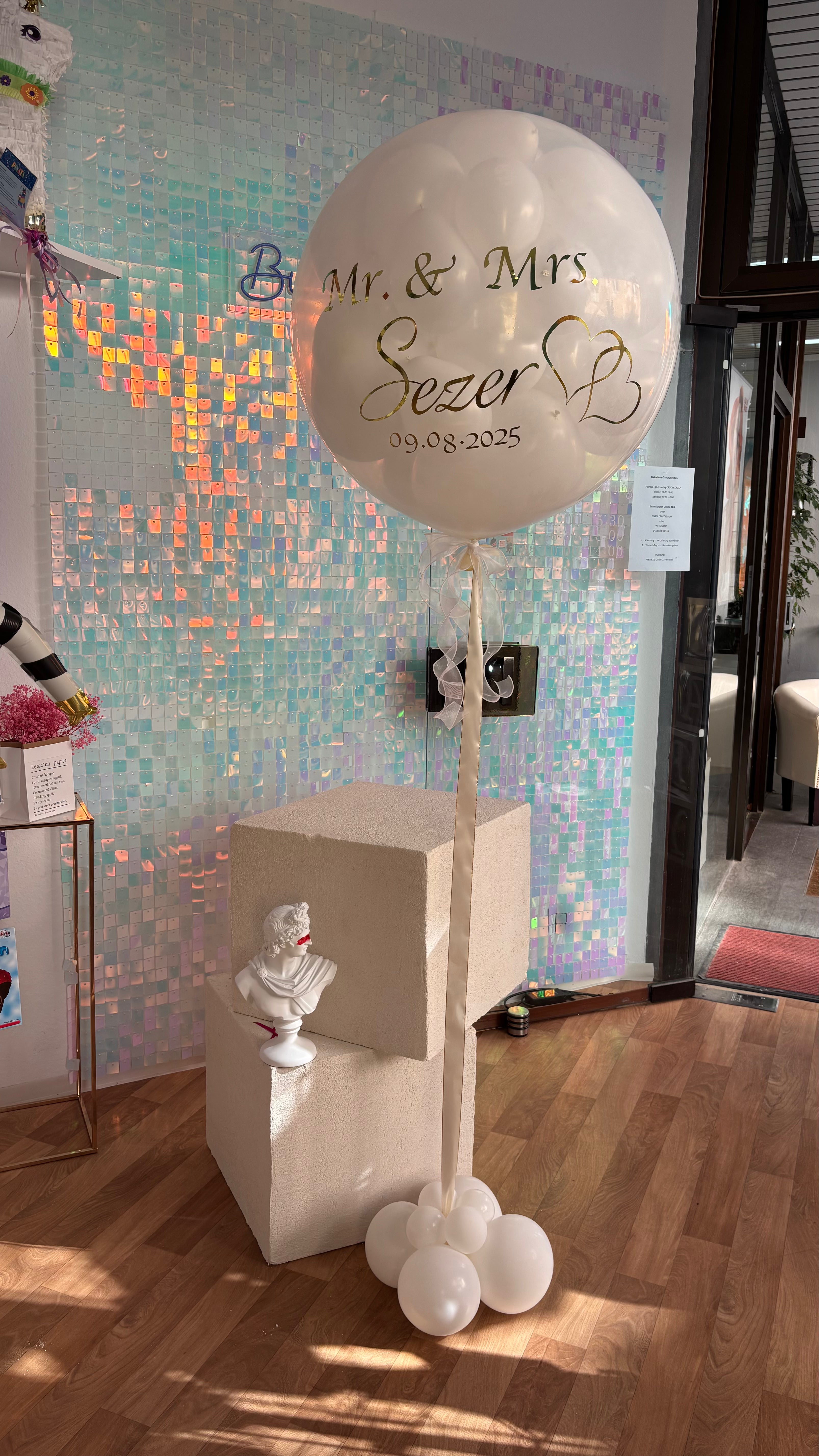 Standesamt Pop Up Ballon mit Wunschtext