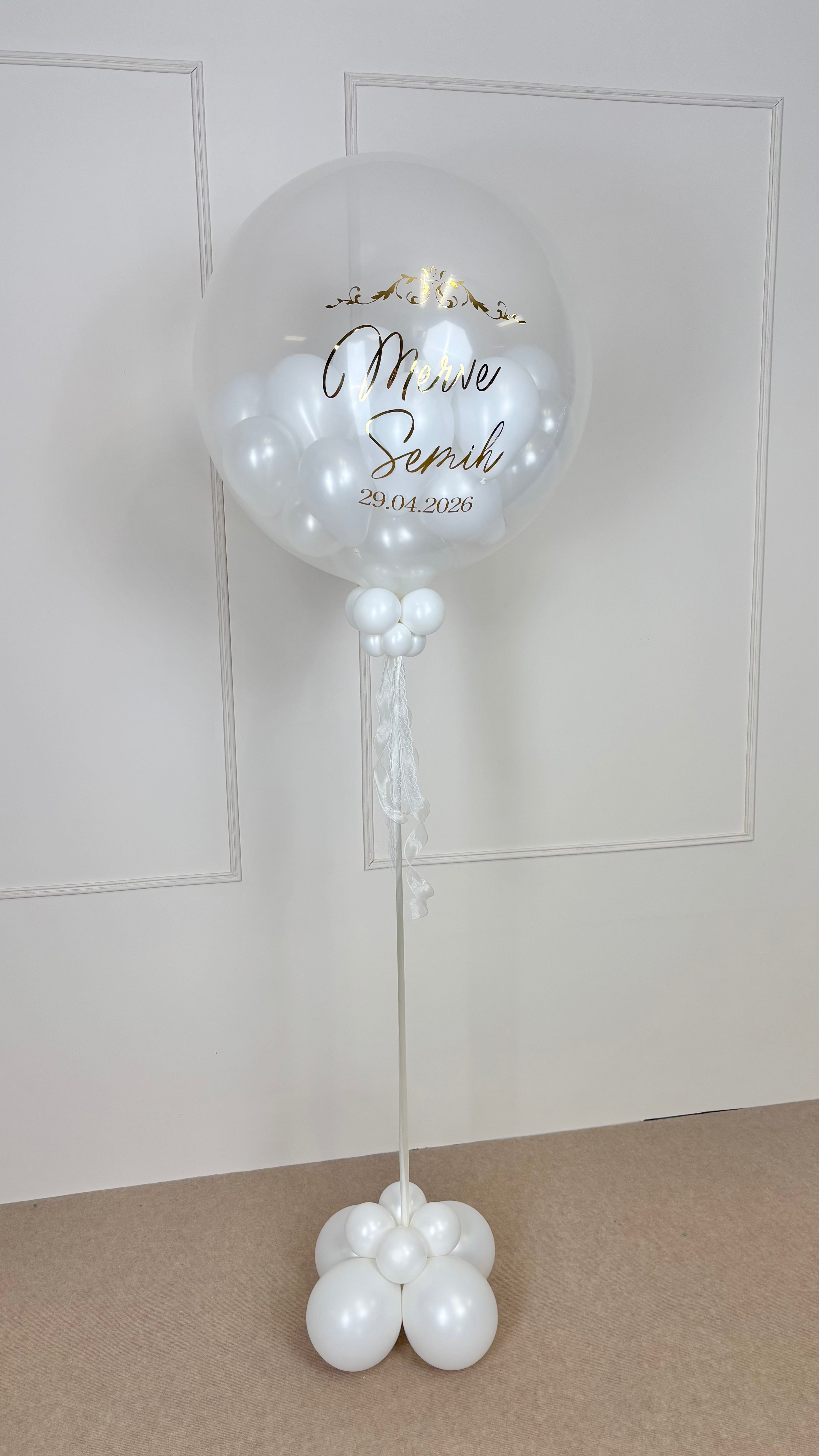 Standesamt Pop Up Ballon mit Wunschtext