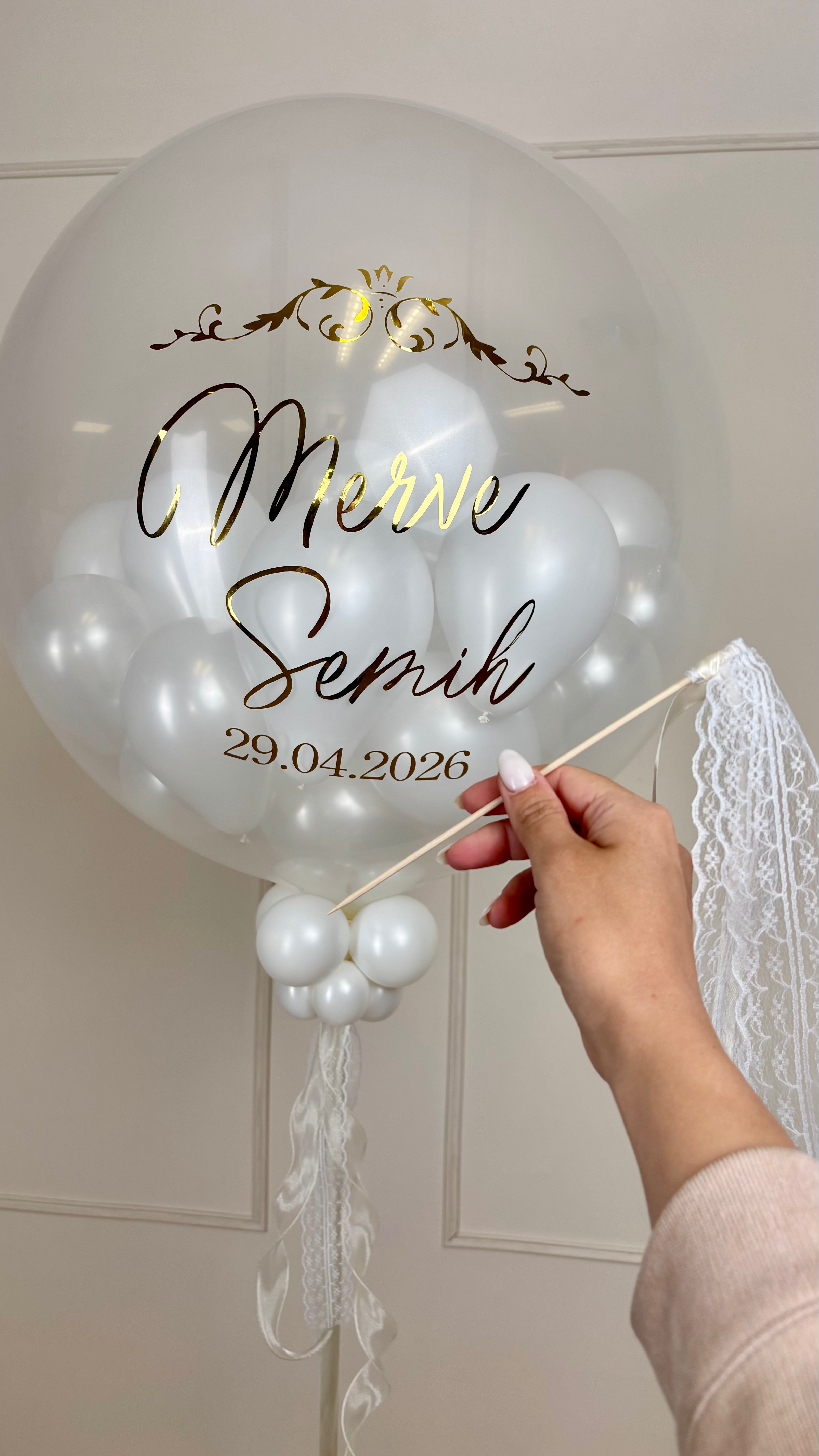 Standesamt Pop Up Ballon mit Wunschtext