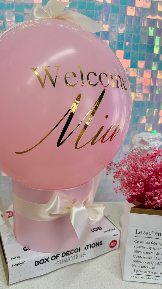 Personalisierte Ballon-Box/ Welcome Box/ Geschenkbox