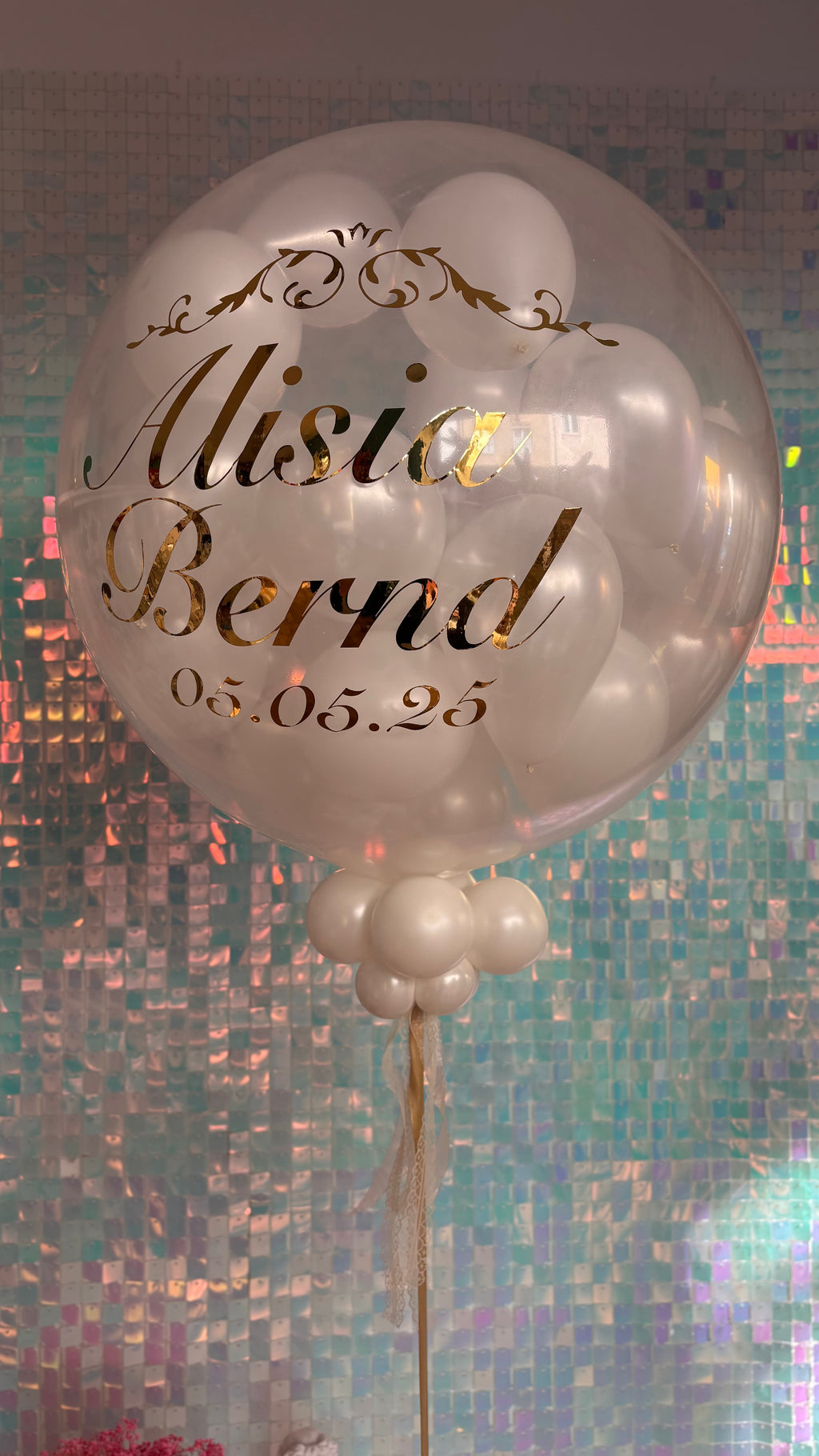 Standesamt Pop Up Ballon mit Wunschtext