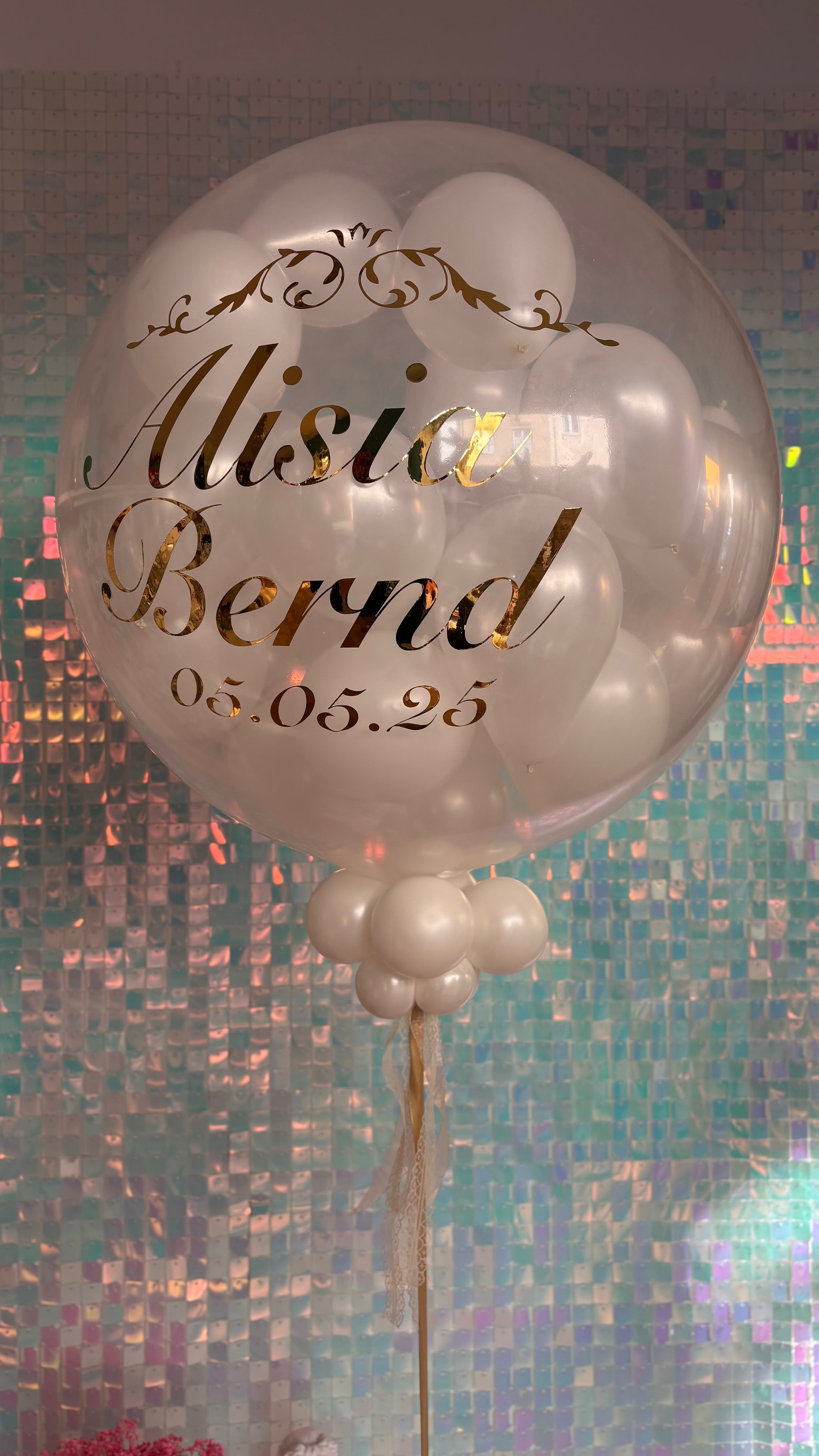 Standesamt Pop Up Ballon mit Wunschtext