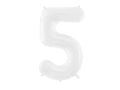 Folienballon Ziffer ''5'', 86 cm, weiß
