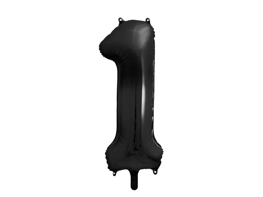 Folienballon Ziffer ''1'', 86cm, schwarz