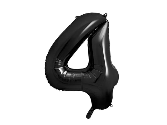 Folienballon Ziffer ''4'', 86cm, schwarz