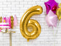 Luftballon Ziffer 6 Gold 86cm