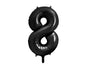 Folienballon Ziffer ''8'', 86cm, schwarz