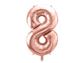 Luftballon Ziffer 9 Rose Gold 86cm