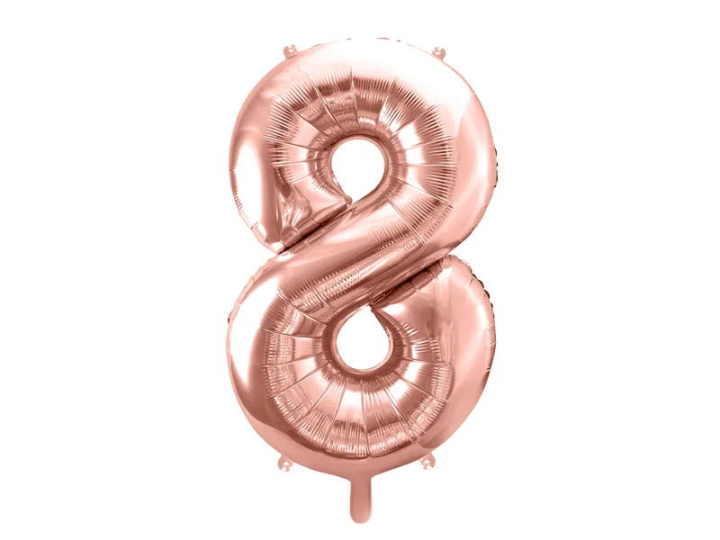 Luftballon Ziffer 9 Rose Gold 86cm