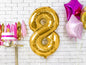 Luftballon Ziffer 8 Gold 86cm