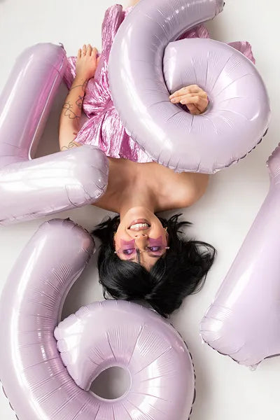 Luftballon Ziffer 9 Lila 86cm