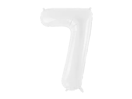 Luftballon Ziffer 7 Weiss 86cm