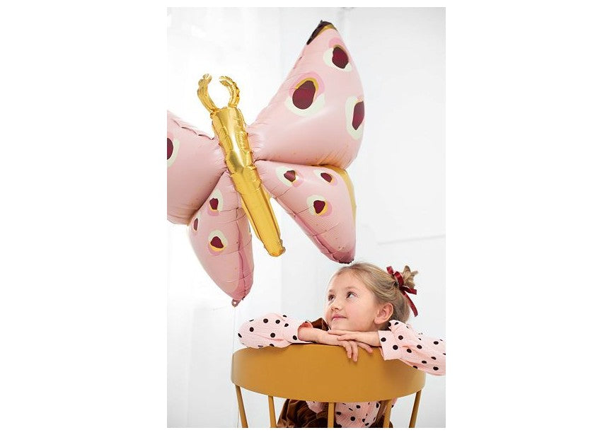 Folien Luftballon Schmetterling Gold