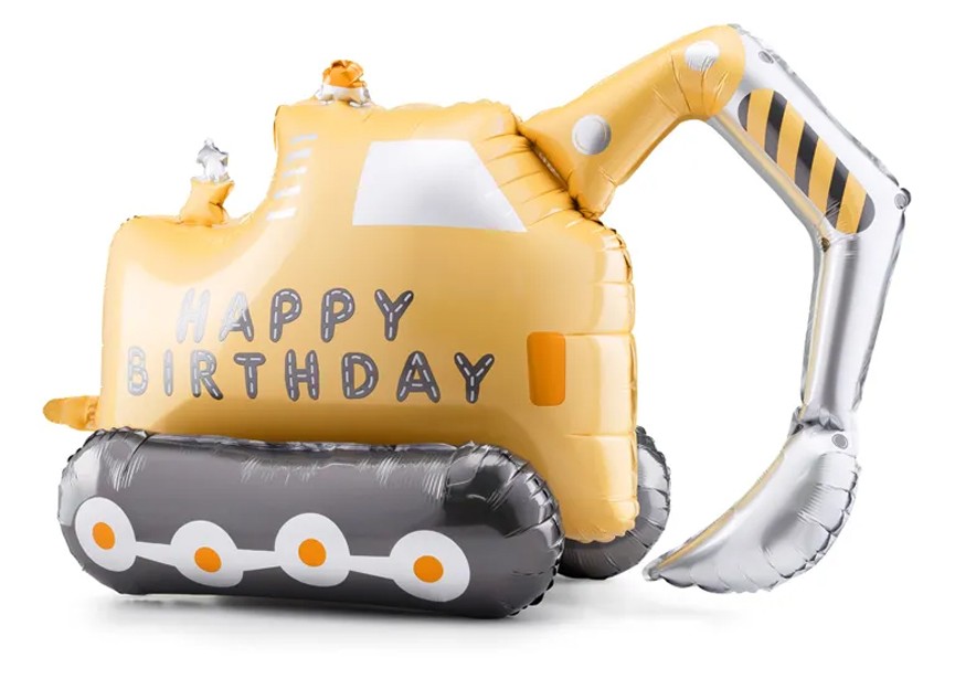 Bagger Luftballon Happy Birthday