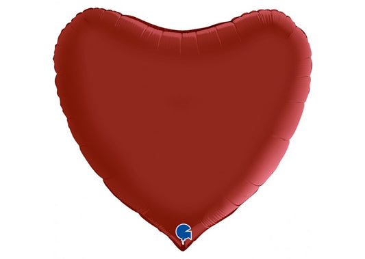 XXL Folien Herz Luftballon Rubin Rot 91cm