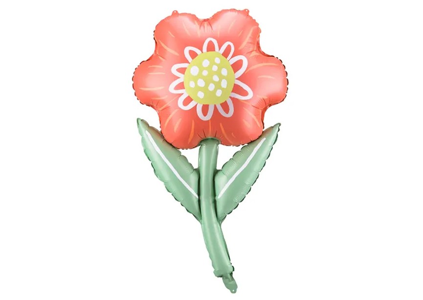 Folien Luftballon Blume Rot