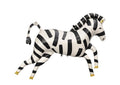 Folien Luftballon Zebra Gold